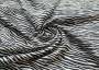 Шелк-твил блузочно-плательный черно-белого цвета с рисунком 