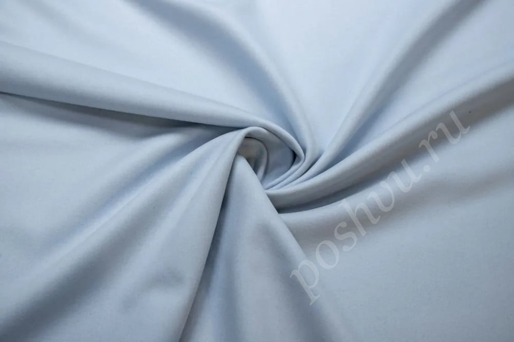 Пальтовая двухсторонняя ткань сукно голубого цвета (440г/м2)