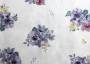 Портьерная ткань рогожка BERGERAC мелкие фиолетовые цветы в букетиках
