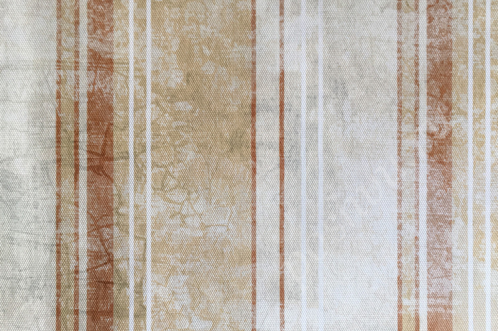 Портьерная ткань рогожка SUMMER PALACE коричневые, серые полосы разной ширины с эффектом старения