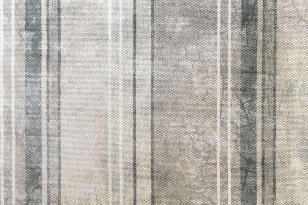 Портьерная ткань рогожка SUMMER PALACE серые полосы разной ширины с эффектом старения