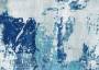 Портьерная ткань жаккард MEMORY абстрактный принт в сине-бирюзовых тонах (рапорт 64х69см)