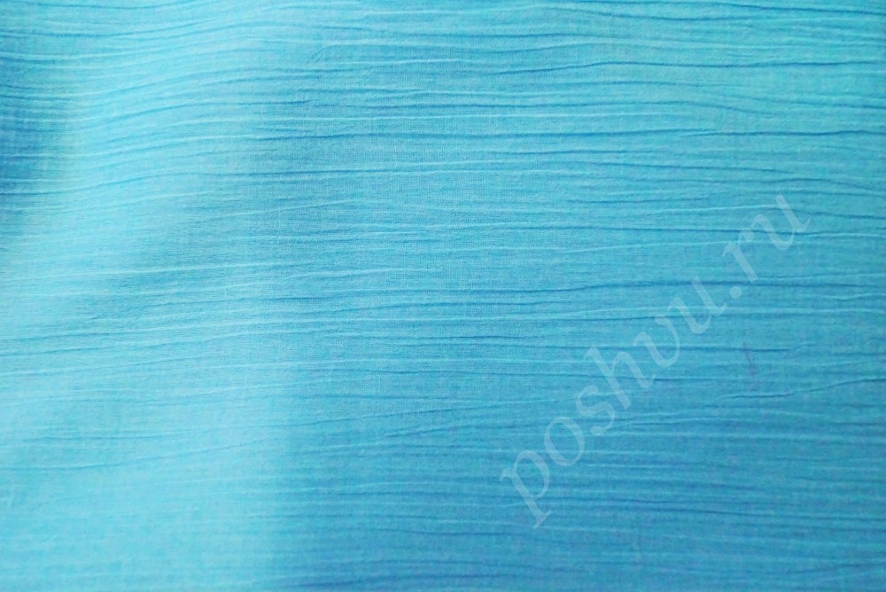 Хлопковая ткань марлёвка голубого цвета