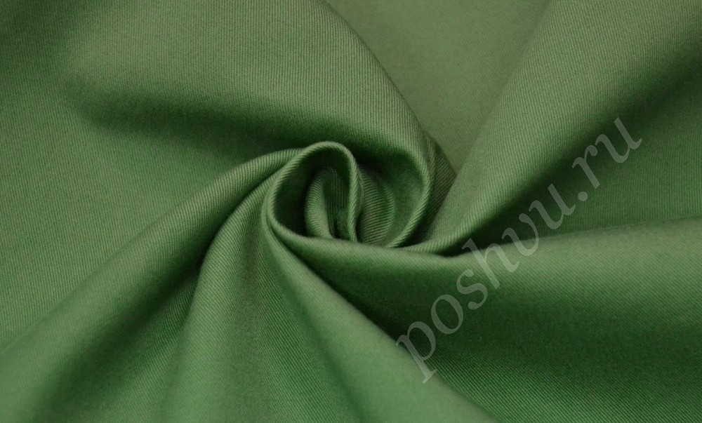 Ткань твил зеленого оттенка