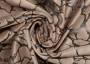 Портьерная ткань бархат ROCHE абстрактный печатный рисунок на бежевом фоне, выс.300см
