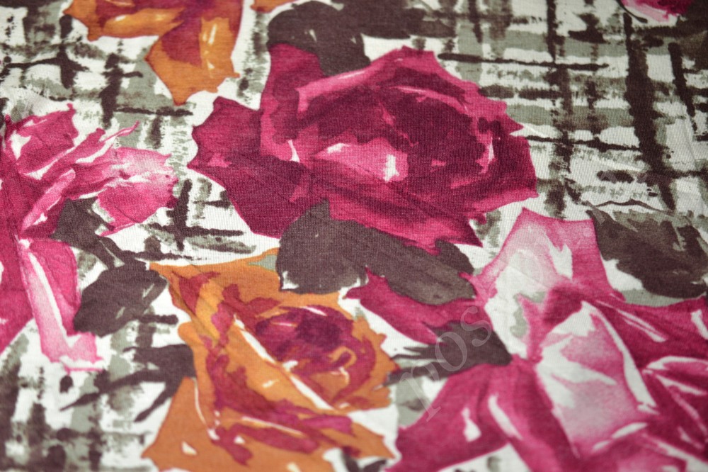 Ткань Трикотаж Сказочные розы