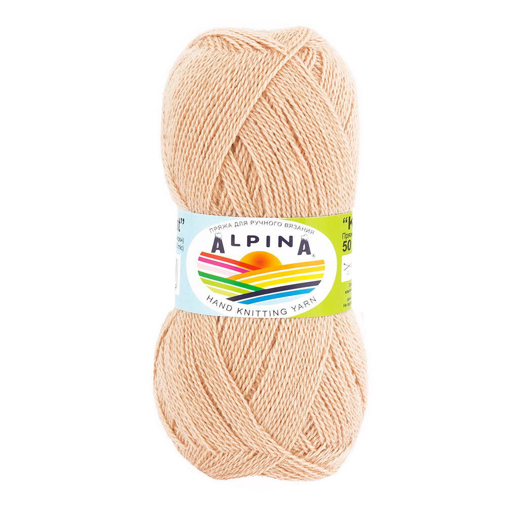 Пряжа ALPINA "KLEMENT" 80% альпака, 20% мериносовая шерсть 50 гр. 300 м. №24 персиковый