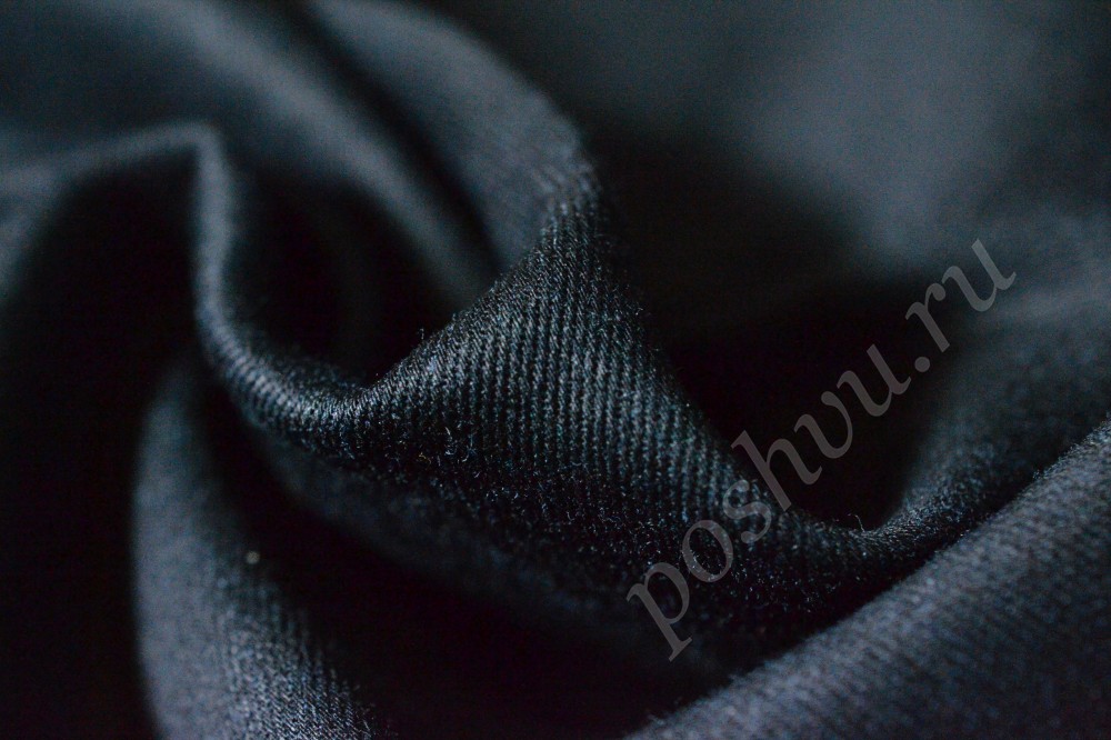 Ткань костюмная черного оттенка