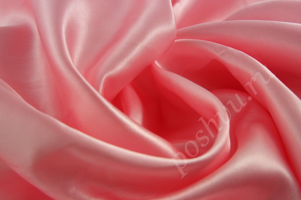 Ткань розовый блестящий атлас