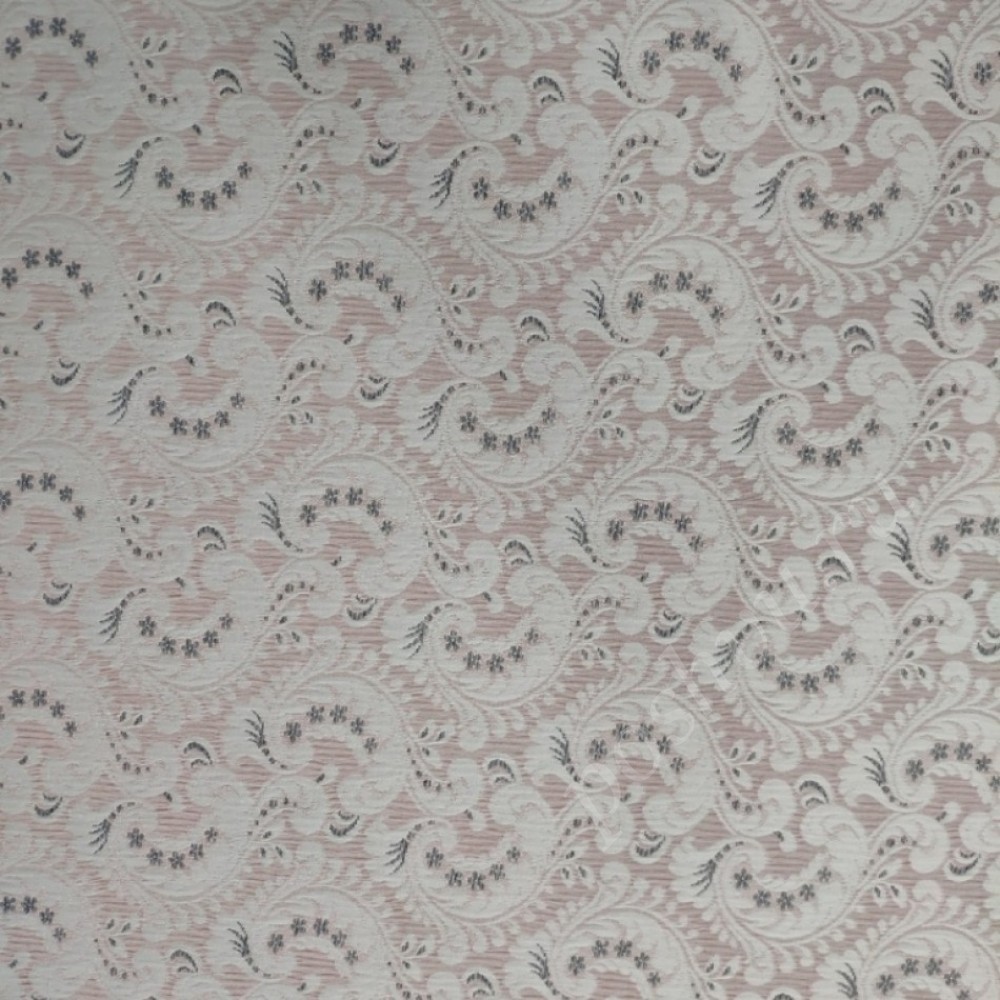 Жаккардовая ткань с хлопком нежно-розового оттенка
