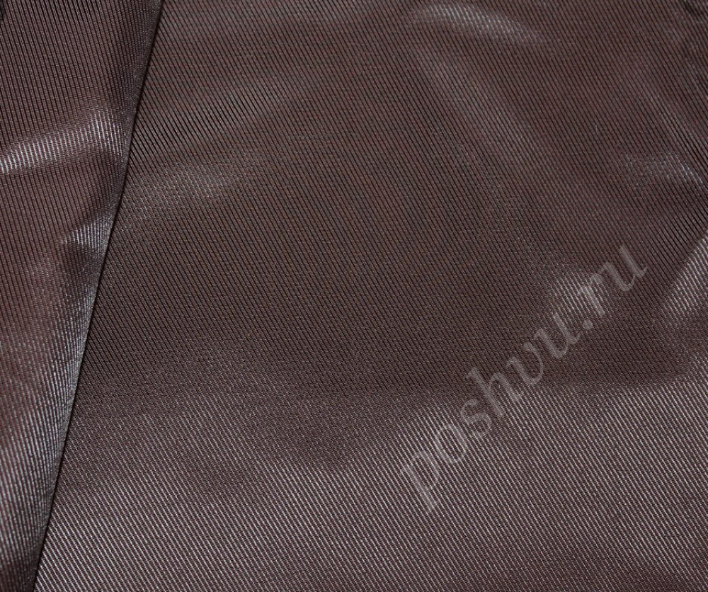 Ткань подкладочная с вискозой, цвет коричневый, 95 гр/м2