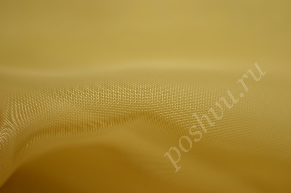 Ткань для штор вуаль желтовато-бежевого оттенка