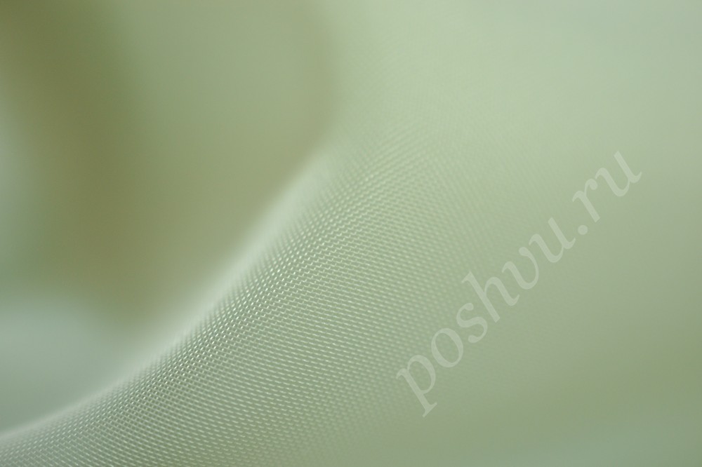 Ткань для штор вуаль зеленовато-белого оттенка