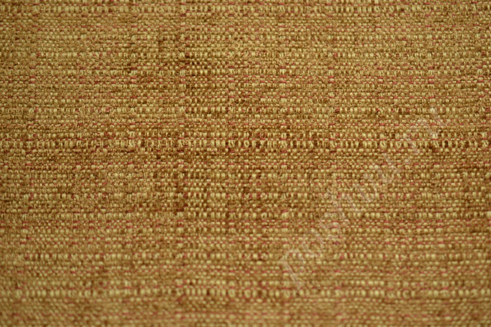 Ткань для штор плотная портьерная желтовато-коричневого оттенка