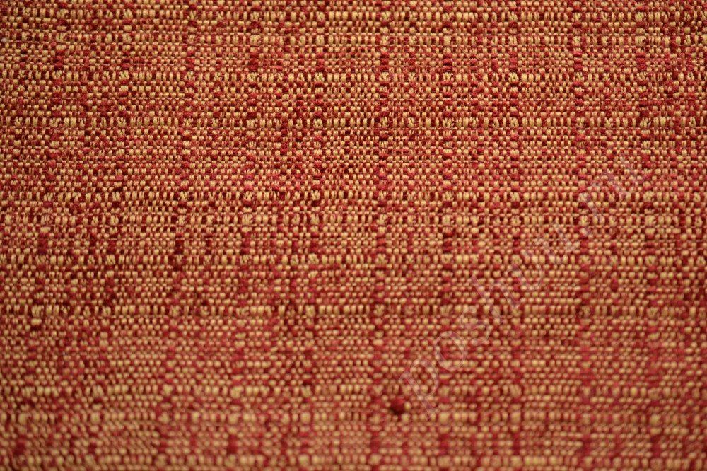 Ткань для штор плотная портьерная красновато-желтого оттенка