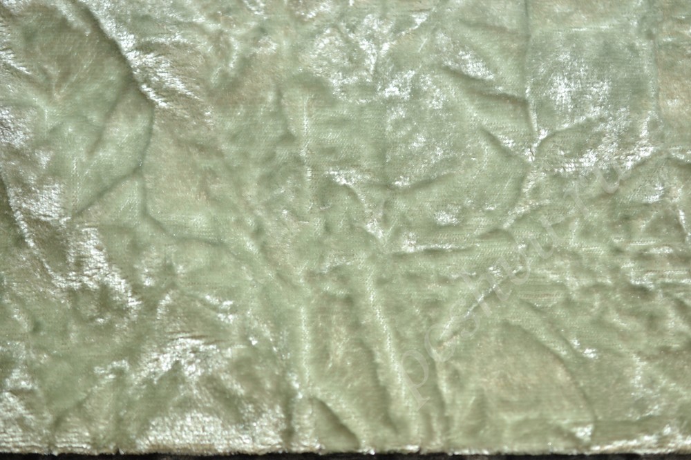 Ткань для штор вельвет зеленовато-серого оттенка