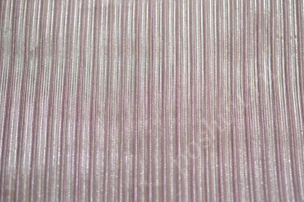 Ткань для штор органза в рельефную полоску сиреневого и розового оттенков