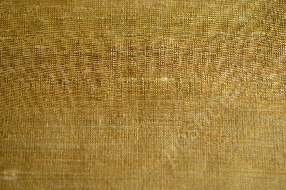 Ткань для штор шелк оливково-золотистого цвета