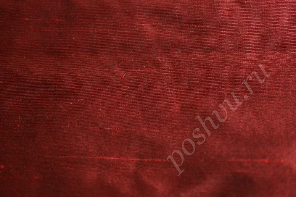 Ткань для штор шелк бордового цвета