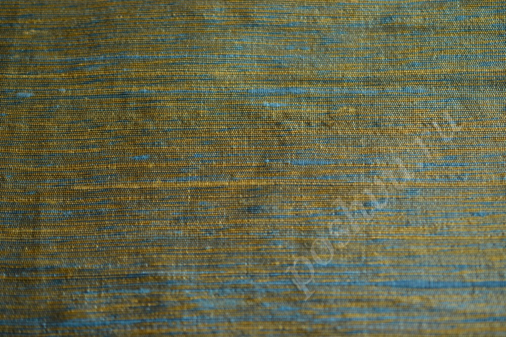 Ткань для штор шелк сине-оливкового цвета
