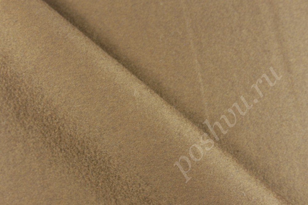 Ткань пальтовая светло-коричневого оттенка Max Mara