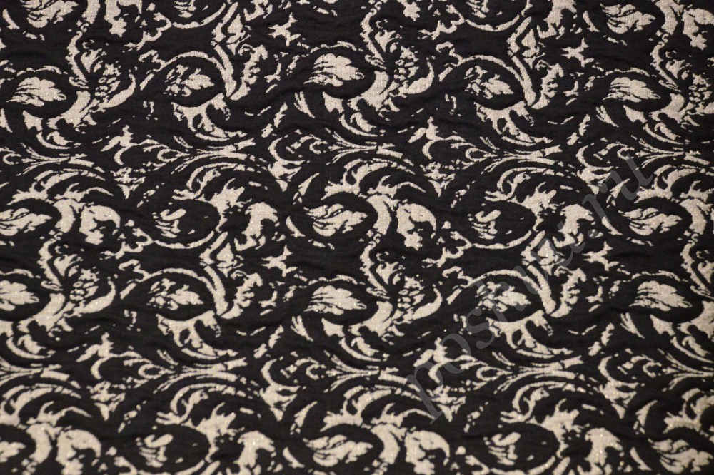 Изысканная трикотажная ткань от Dolce&Gabbana (Дольче и Габбана) в чёрно-белой цветовой гамме