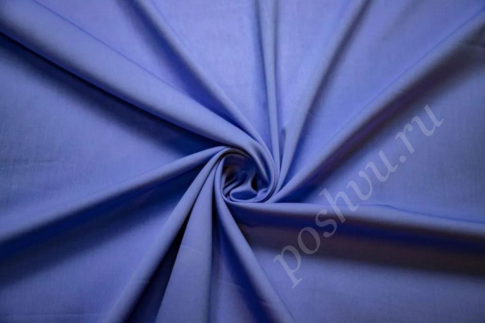 Хлопок костюмно-плательный голубого цвета (181г/м2)