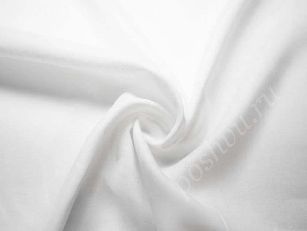 Лен рубашечно-плательный белого цвета (142г/м2)