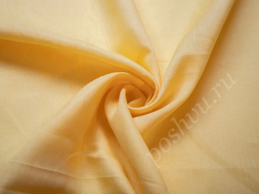 Лен рубашечно-плательный желтого цвета (180г/м2)