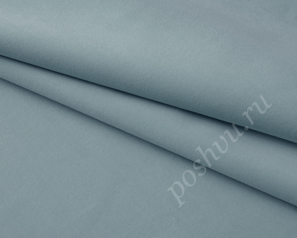 Мебельная ткань велюр ULTRA серо-голубого цвета 280г/м2