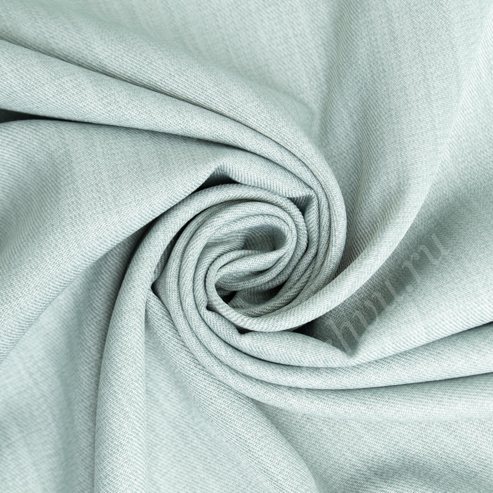 Портьерная ткань TENEREZZA бледно-бирюзового цвета, выс.300см