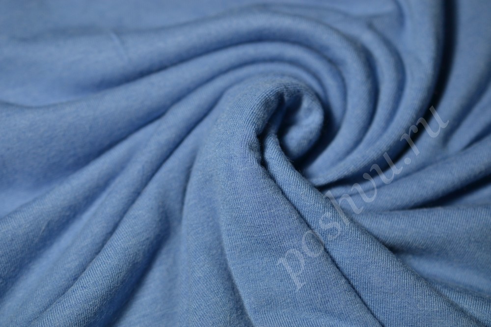 Ткань Трикотаж сине-голубого оттенка