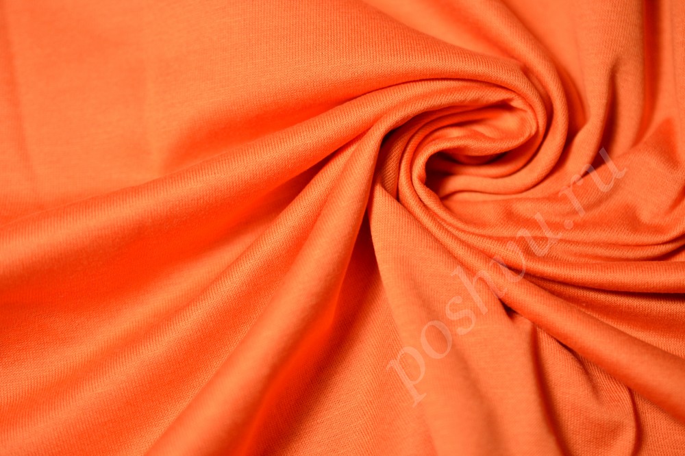Трикотажная ткань Оранжевое солнце