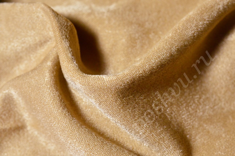 Ткань для штор софт оттенка мокрого песка