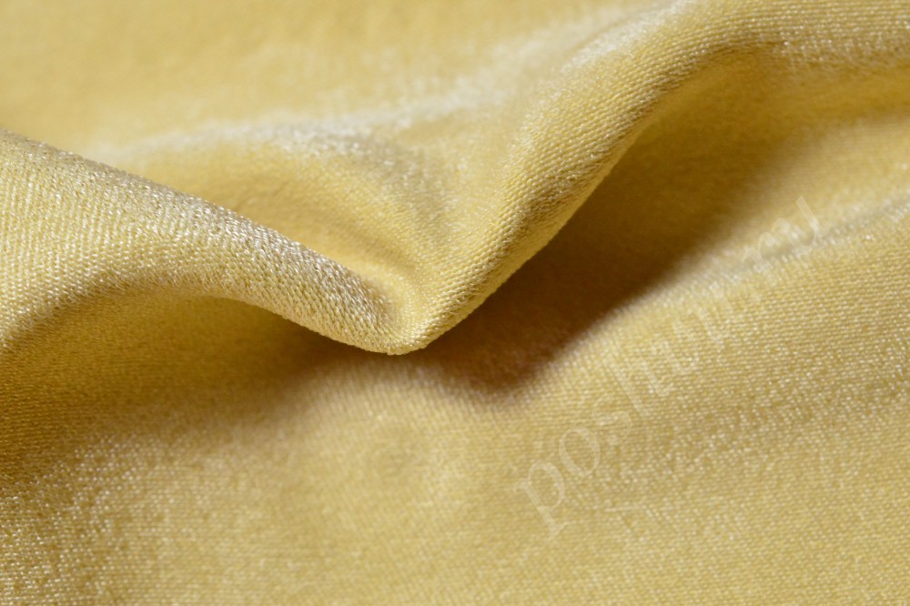Ткань для штор софт нежно-желтого оттенка