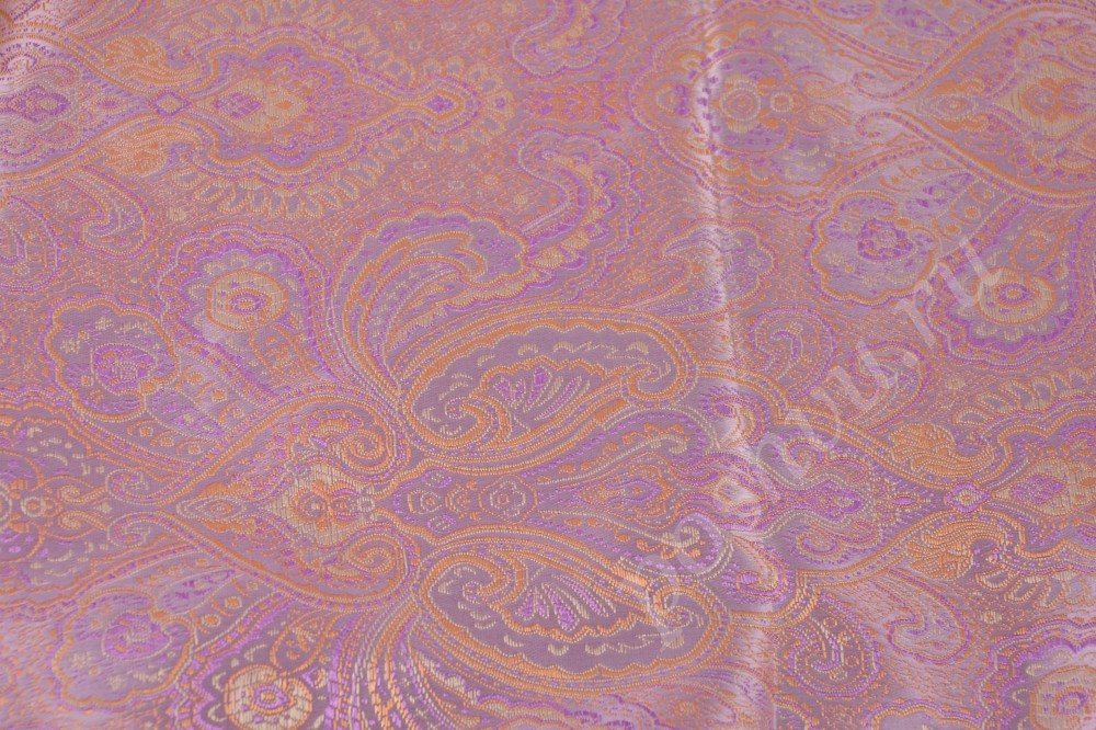 Ткань китайский шёлк с рисунком нежно-розового цвета
