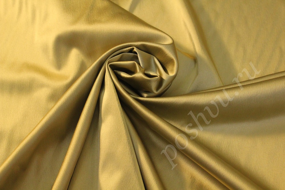 Ткань атлас желто-стального оттенка