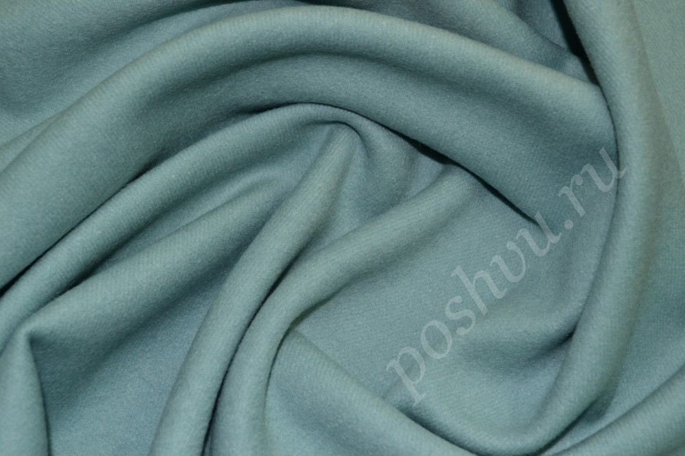 Пальтовая ткань серо-голубого оттенка