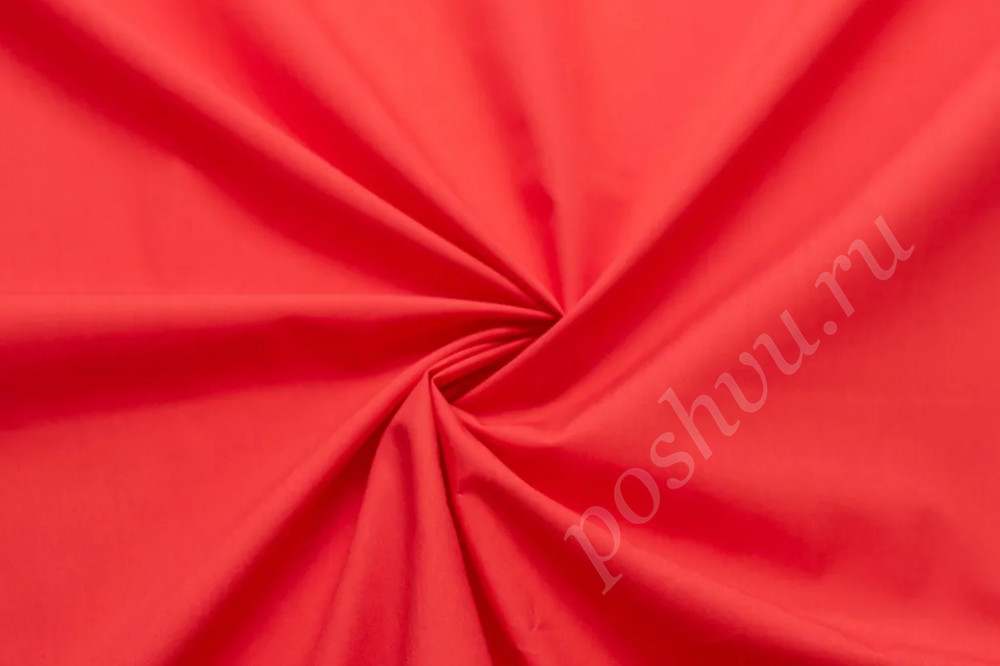 Сорочечная ткань оранжево-красного цвета