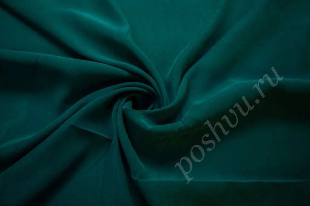 Купра блузочно-плательная цвета морской волны (97г/м2)