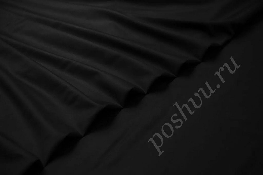 Сорочечная ткань черного цвета (194г/м2)