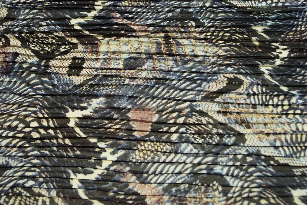 Ткань плиссе с оригинальным анималистическим принтом