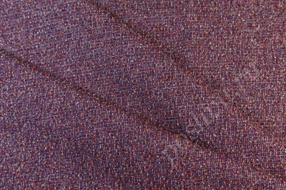 Трикотажная ткань бордового цвета с люрексом