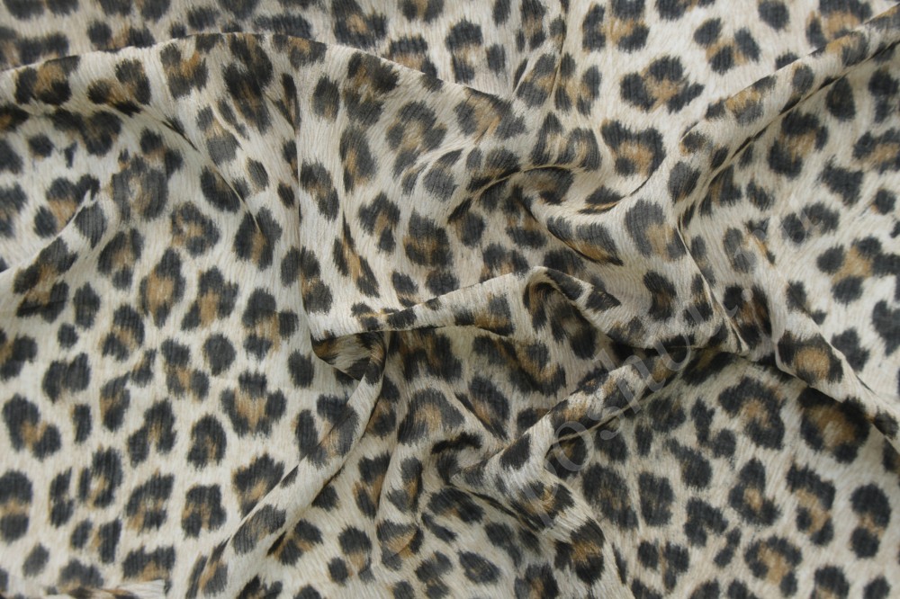 Блузочная ткань с леопардовым принтом