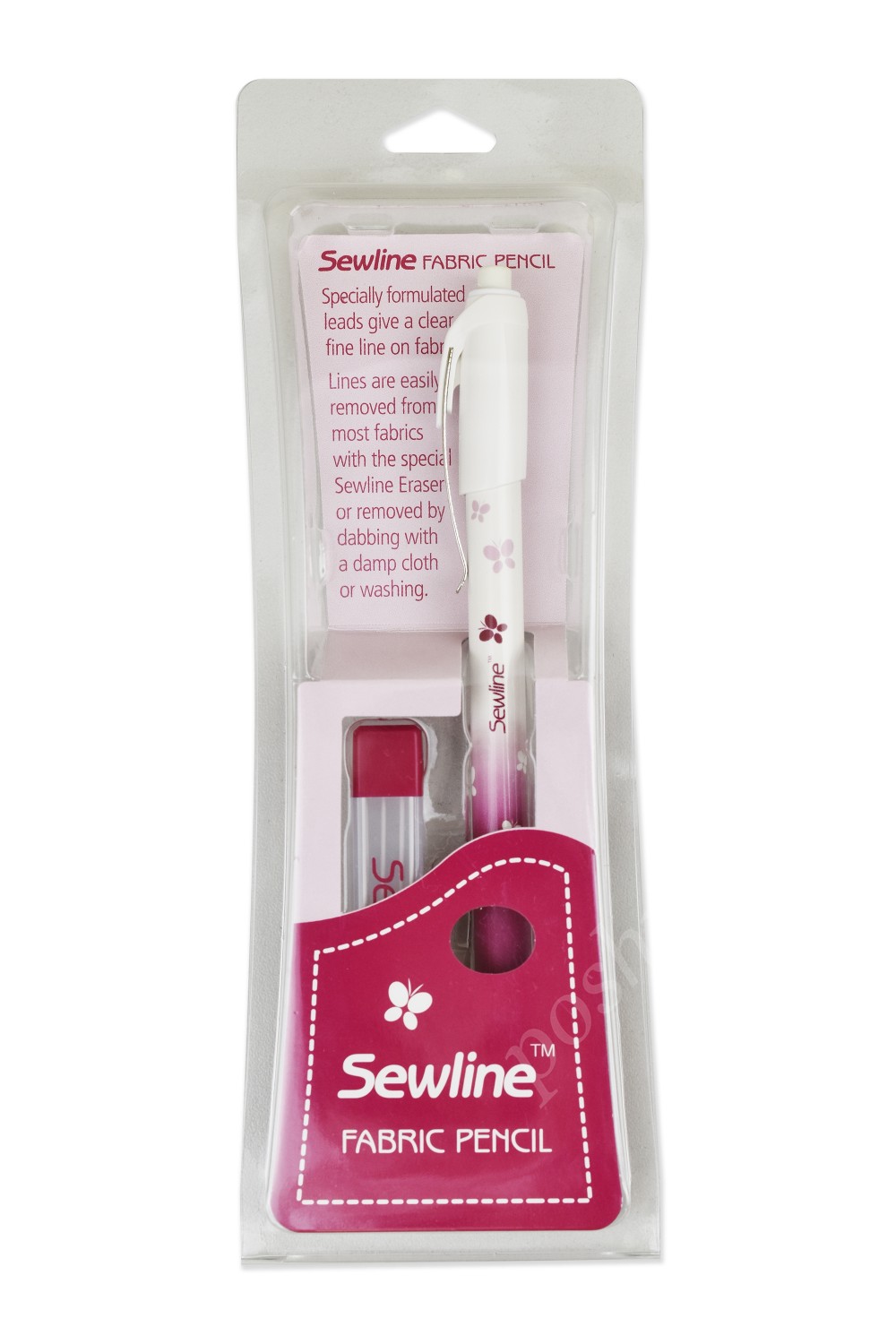 Карандаш для ткани автоматический Sewline с 6 запасными грифелями белого цвета