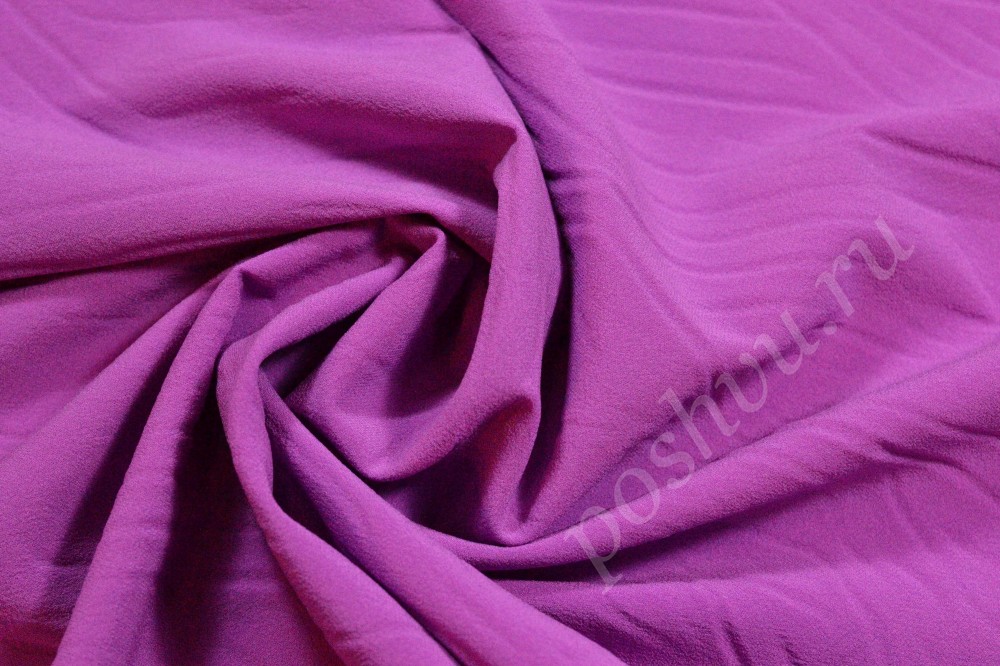 Ткань шифон шелковый светло-пурпурного оттенка