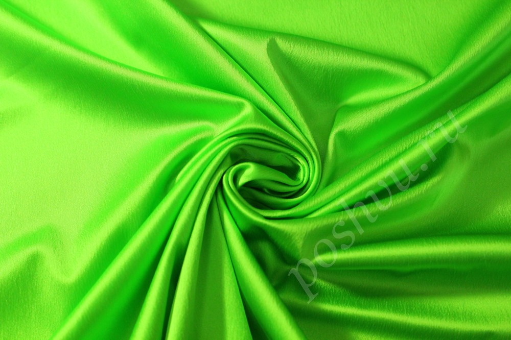 Ткань аклас костюмный ярко-зеленого оттенка