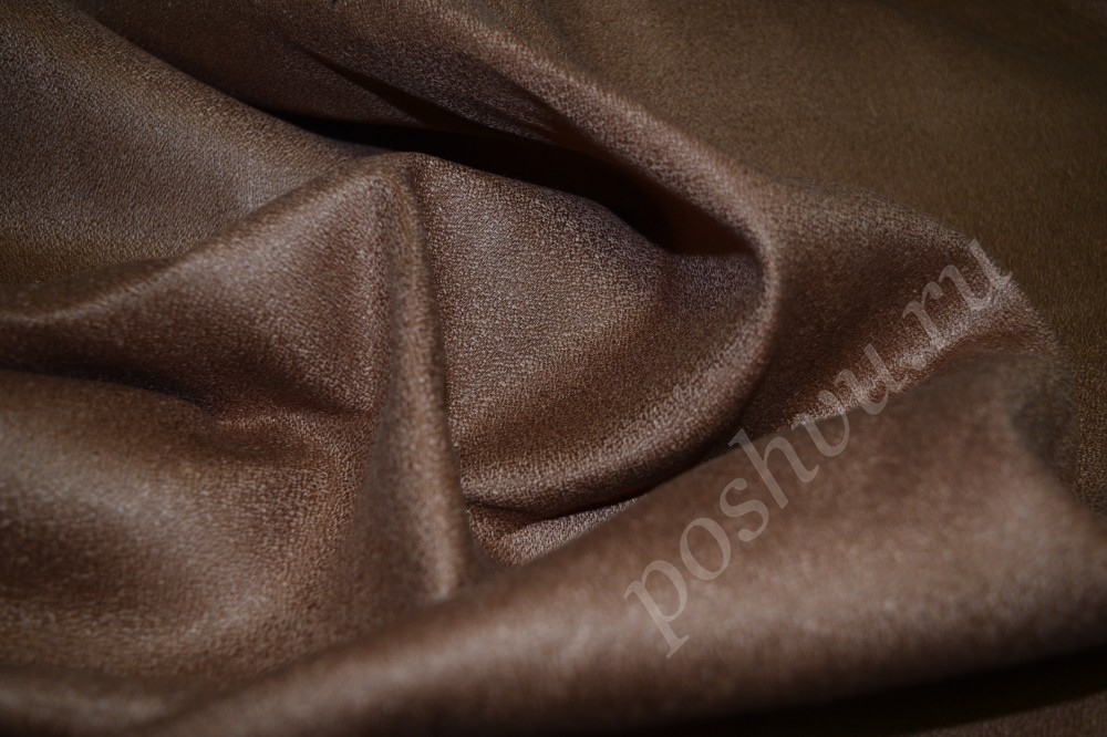 Льняная ткань коричневого оттенка