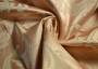 Льняная ткань скатертная медного оттенка в флористический узор