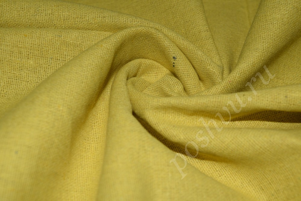 Льняная ткань желтого цвета